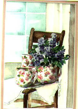 "Vases on Chair" (2000, Kathi Butorac)